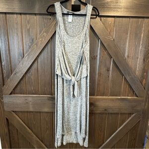 La Blanca Heather Gray Tie-Front Dress Women’s Size 1X